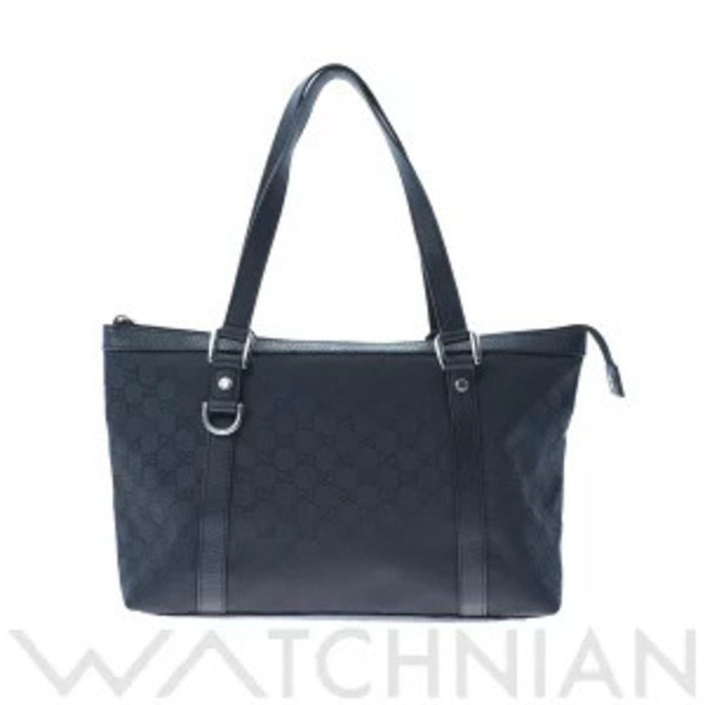 Gucci GG Black Leather Tote Bag